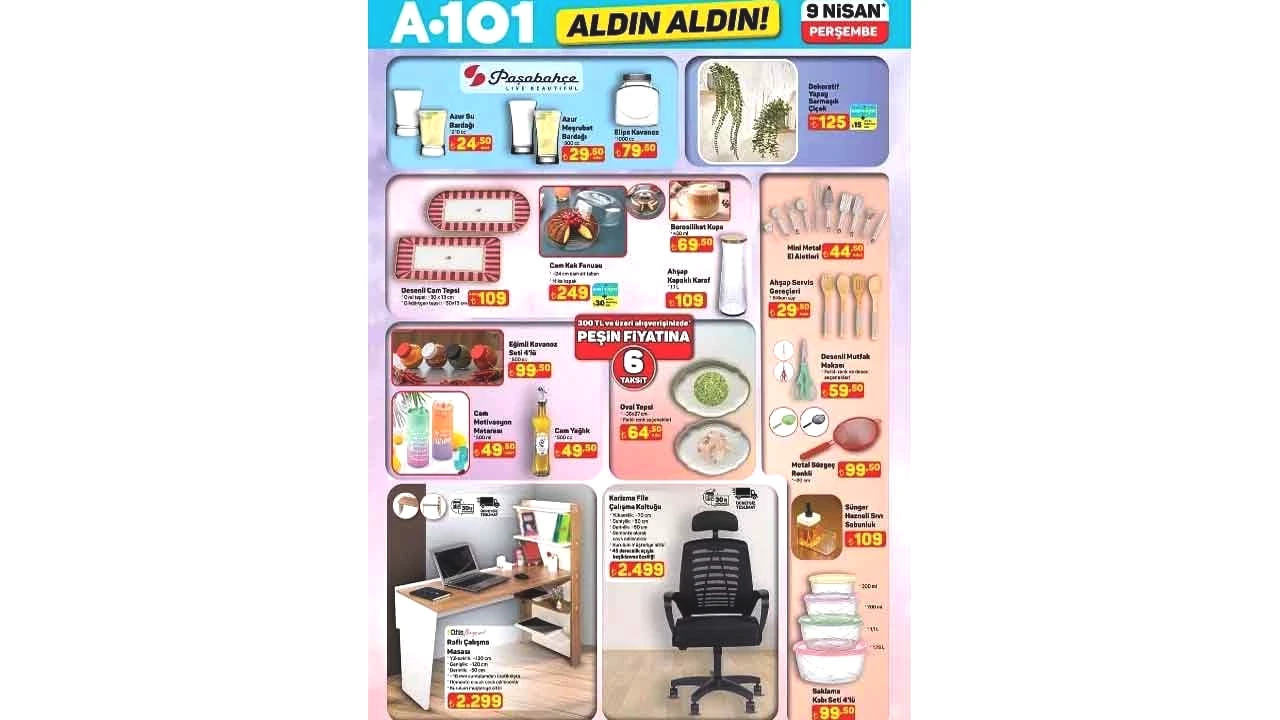 Foto - A101'in 9 Nisan 2026 Aldın Aldın aktüel kataloğu paylaşıldı! İşte A101'in Perşembe aktüel indirim kataloğu