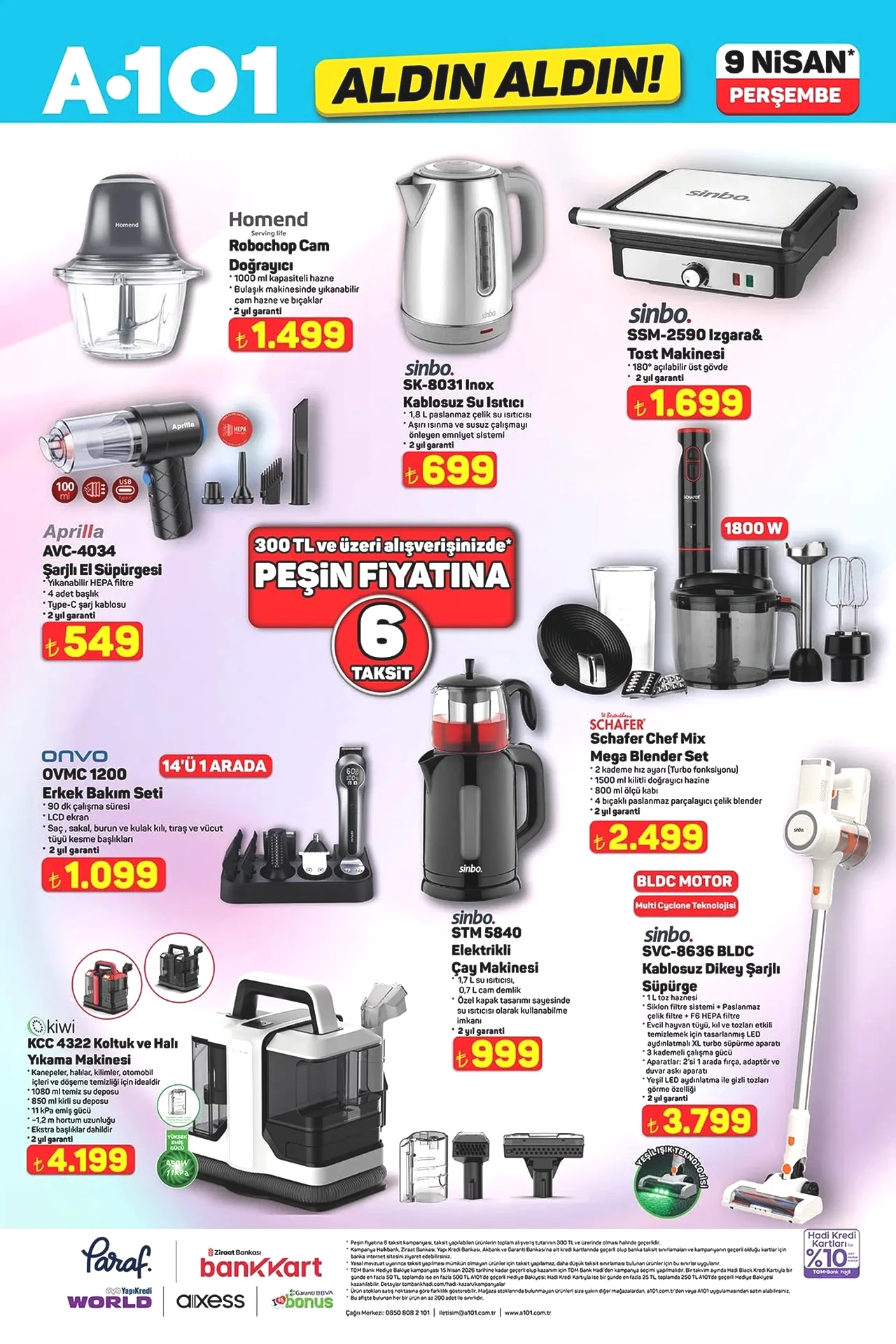 A101de bu hafta neler var? 9 Nisan A101 aktüel ürünler kataloğu