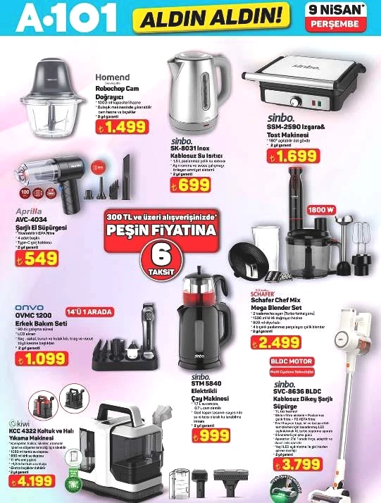A101 9 Nisan 2026 Aktüel Fiyat Listesi