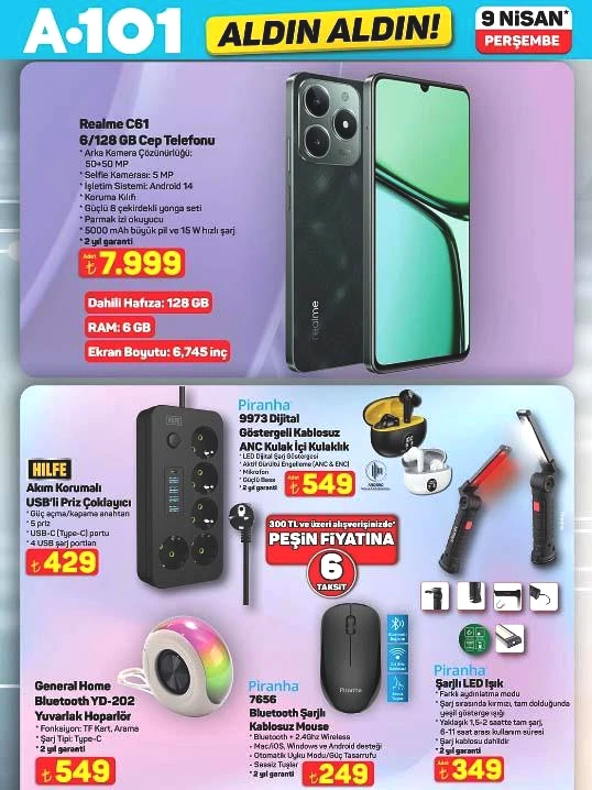 A101 9 Nisan 2026 Aktüel Fiyat Listesi