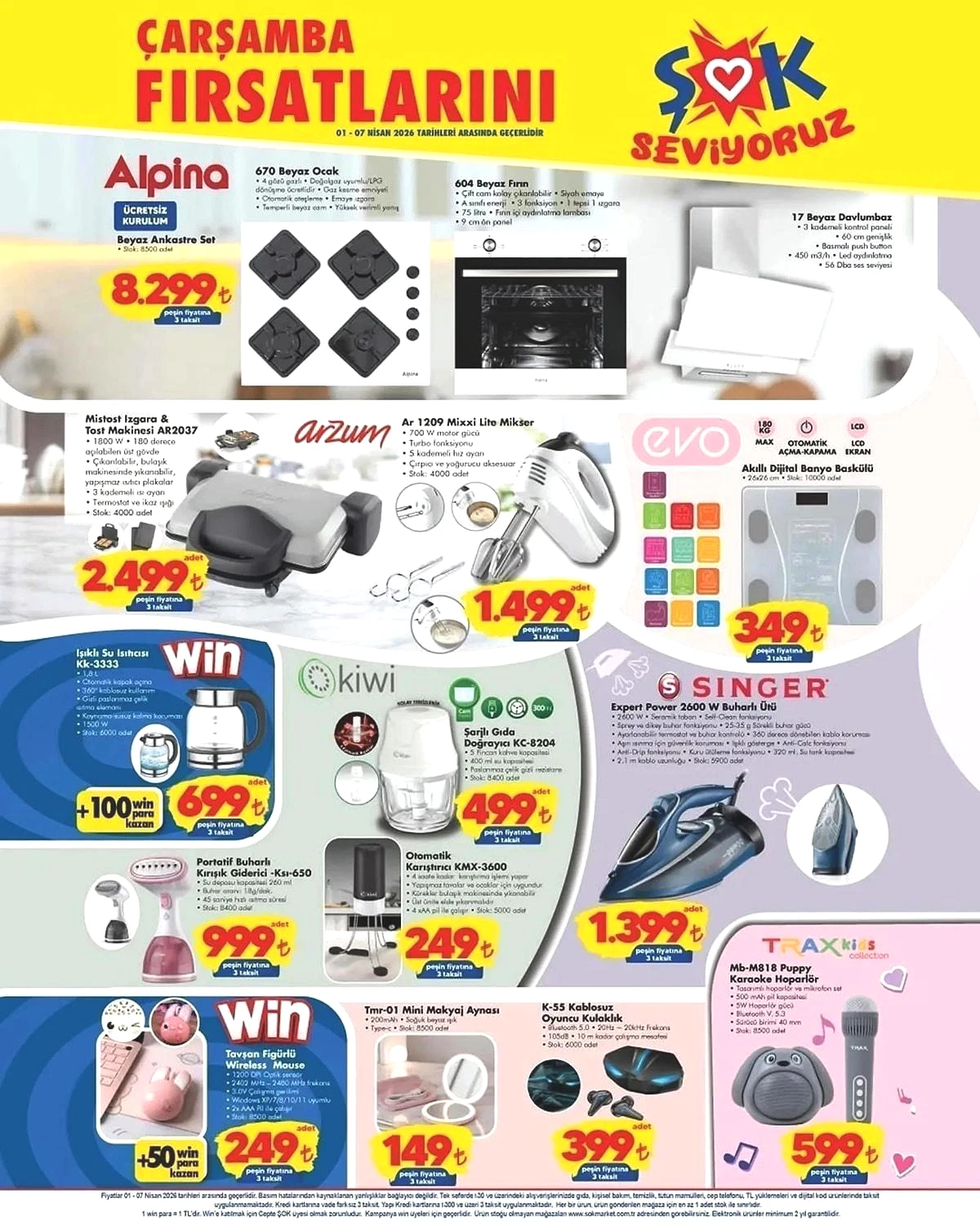 1-7 NİSAN ŞOK AKTÜEL İNDİRİMLERİ