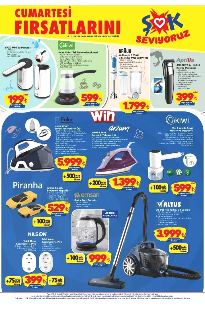 Toz torbası derdine son: 18 Nisan Cumartesi ŞOK'a Altus Toz Torbasız Süpürge geliyor! - Sayfa 1