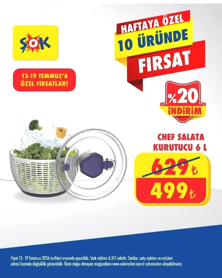 ŞOK'ta bu fırsat kaçmaz: 13-19 Temmuz haftasına özel dev mutfak ürünleri indirimi başladı! - Sayfa 5