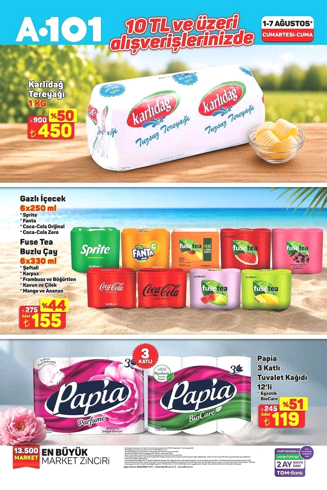 10 TL ÜZERİ ALIŞVERİŞLERDE GEÇERLİ