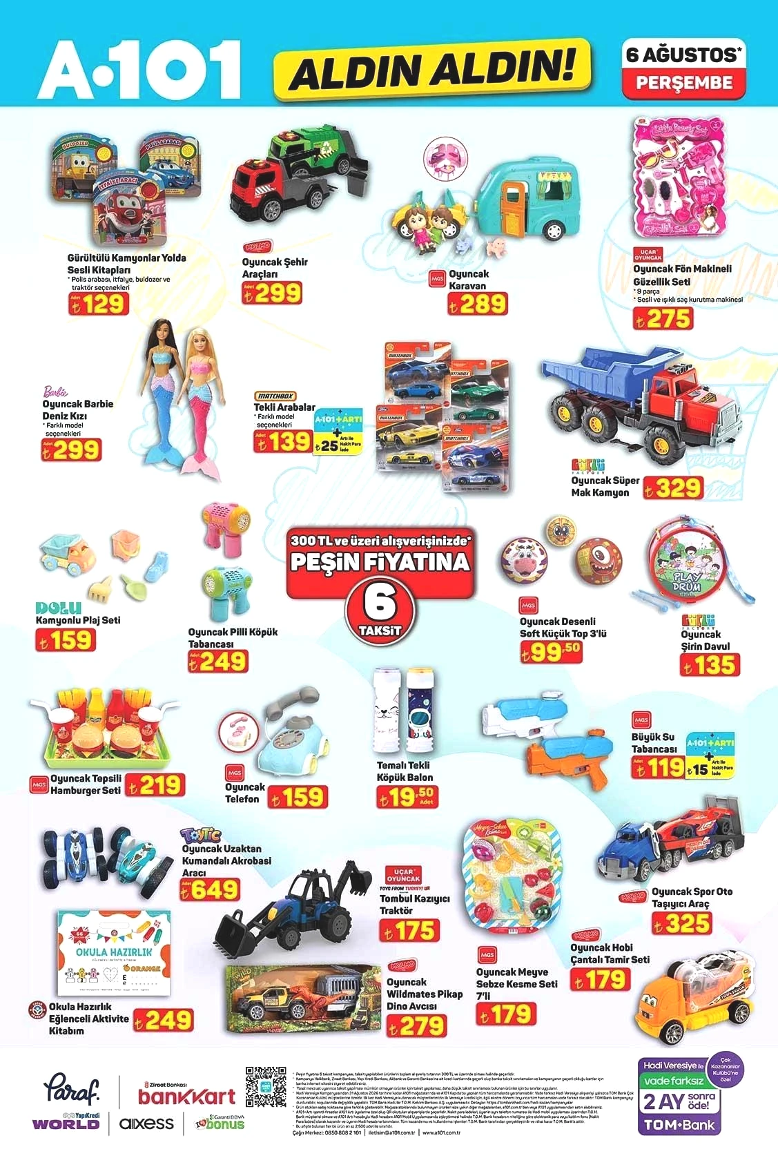 6 AĞUSTOS A101 ALDIN ALDIN AKTÜEL KATALOĞU