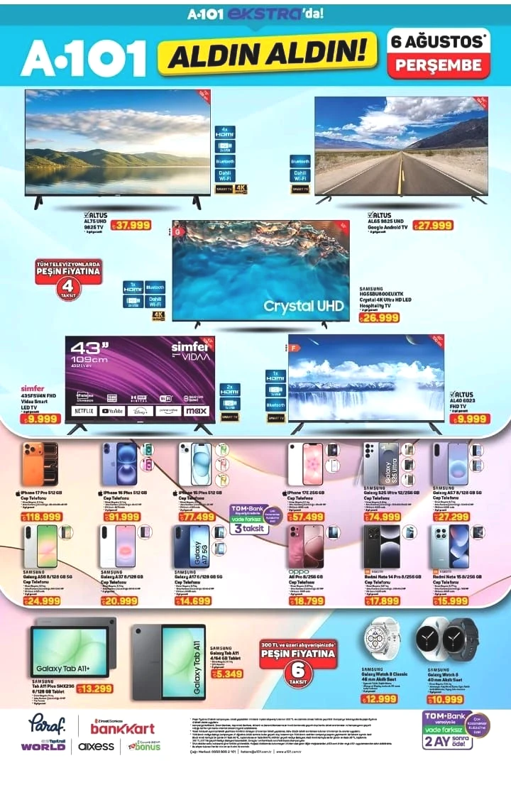 İnternete özel dev ürün yelpazesi: 6-12 Ağustos A101 Ekstra Kataloğu yayımlandı! - Sayfa 1