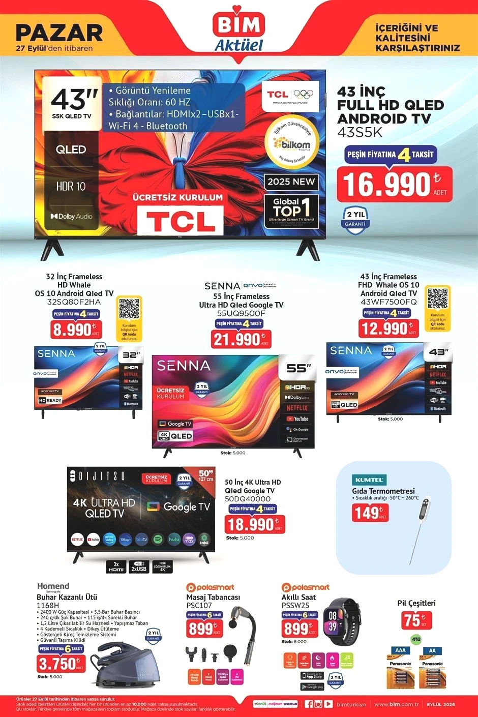 27 EYLÜL PAZAR BİM AKTÜEL KATALOĞU