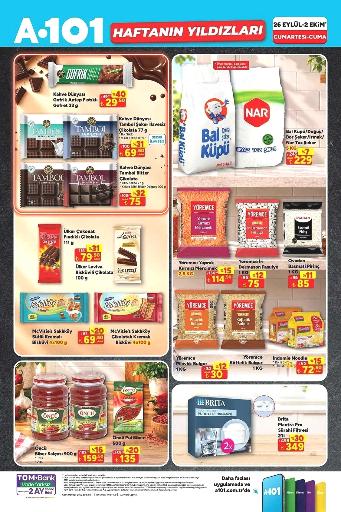 26 EYLÜL-2 EKİM A101 HAFTANIN YILDIZLARI AKTÜEL KATALOĞU